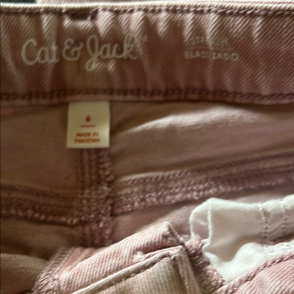 Cat and Jack bootcut stretch jeans Pink Frayed Hem Jeans and basic blue - Picture 2 of 7